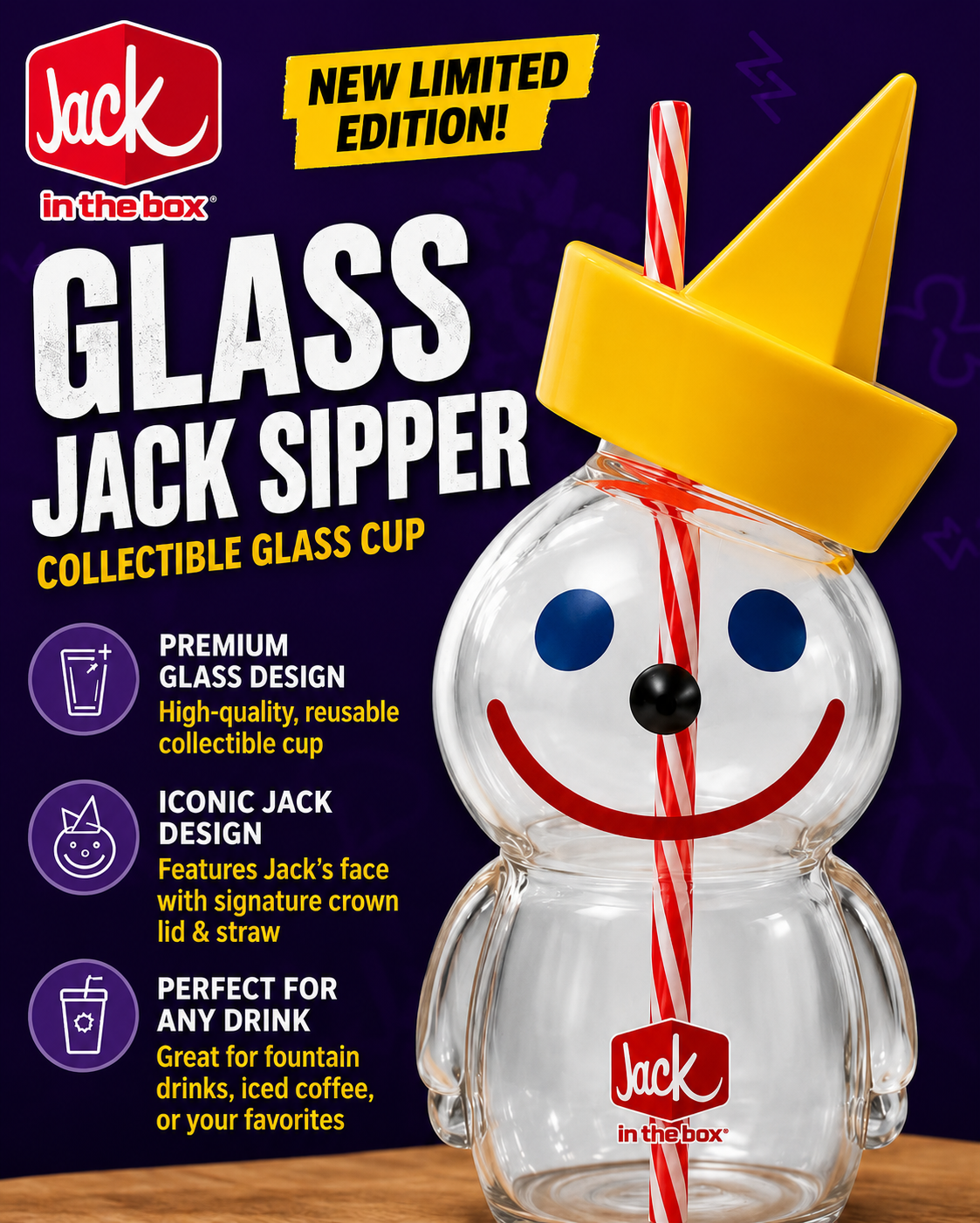 Jack Glass Sipper 16oz