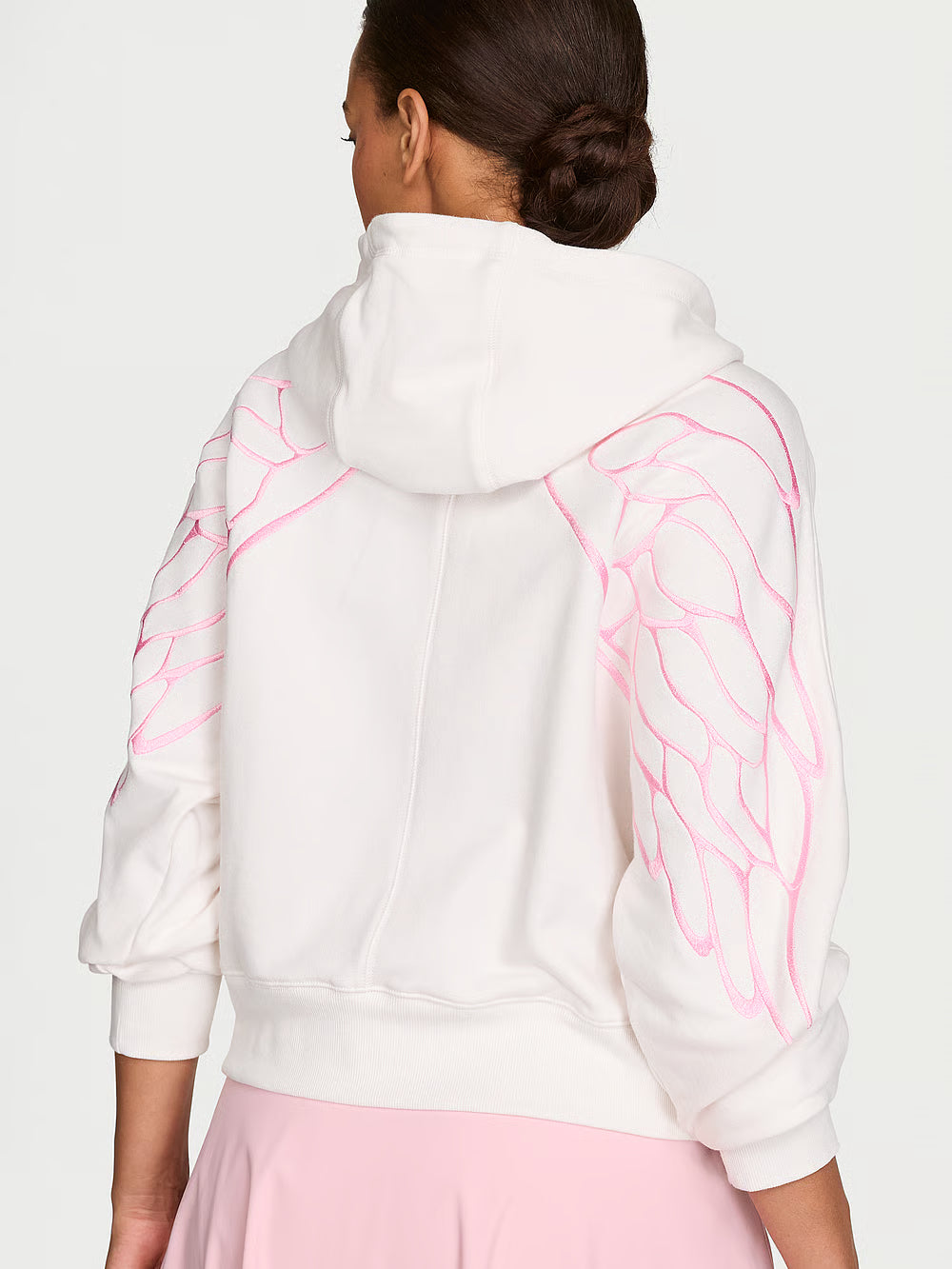 Angel Terry Crop Full-Zip Hoodie