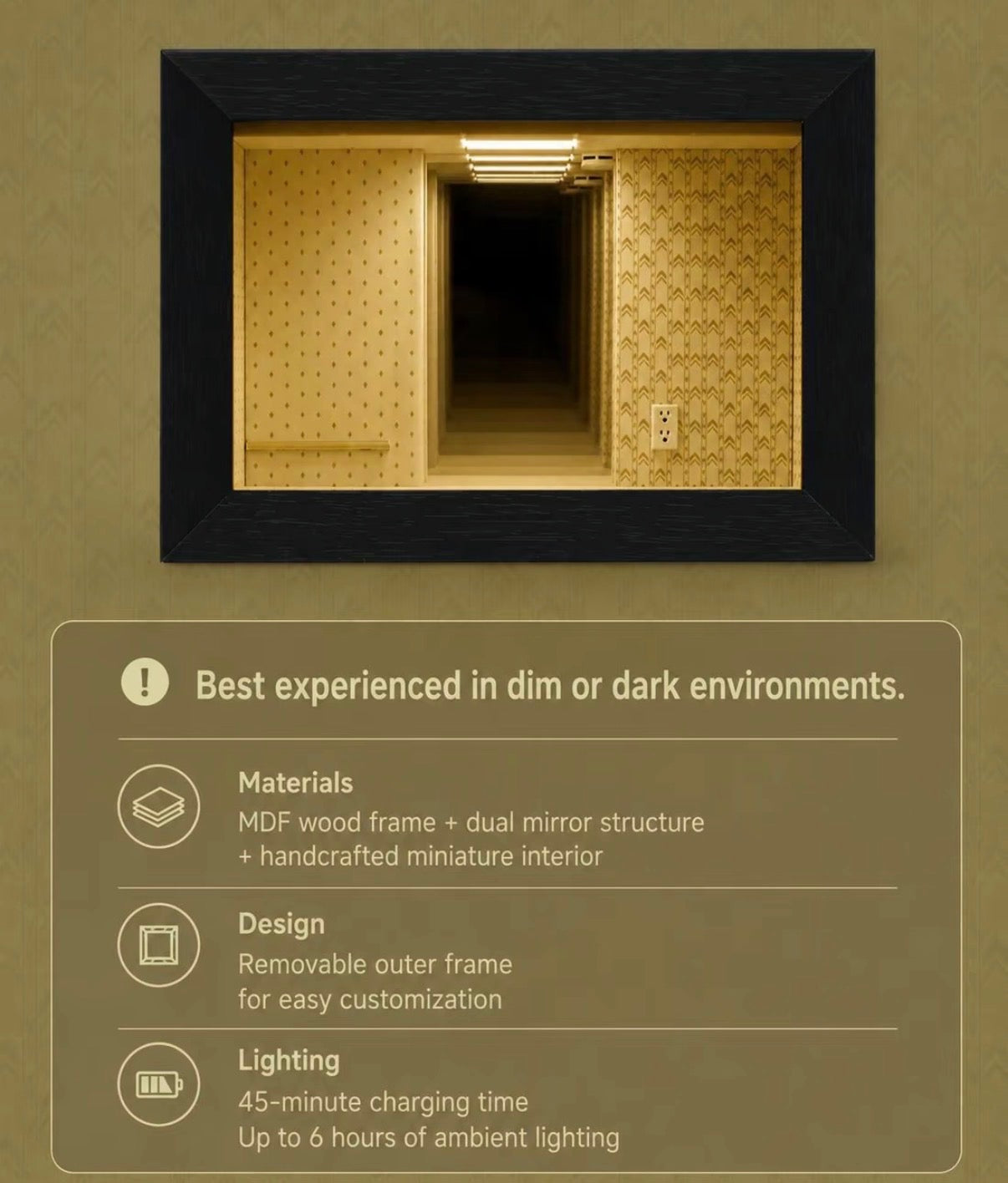 Backrooms Infinity Mirror Diorama