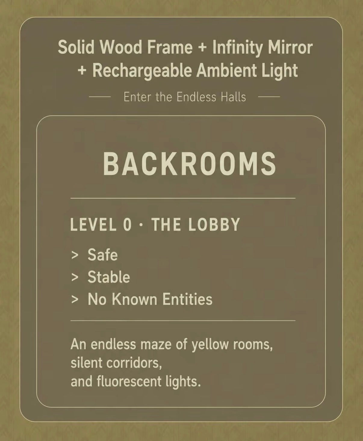 Backrooms Infinity Mirror Diorama