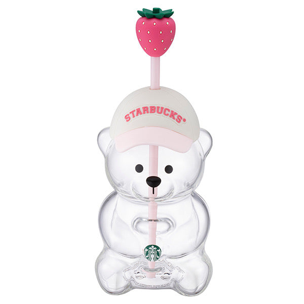Starbucks Pink Bearista Glass Strawberry Cups