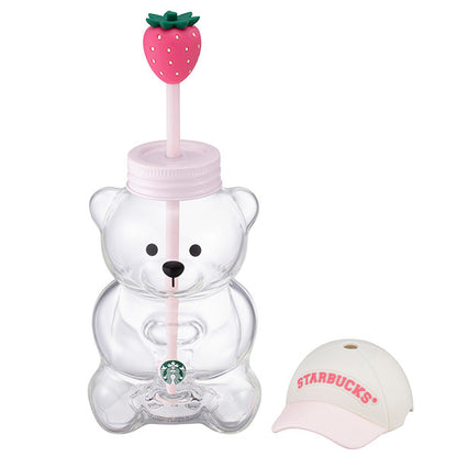 Starbucks Pink Bearista Glass Strawberry Cups