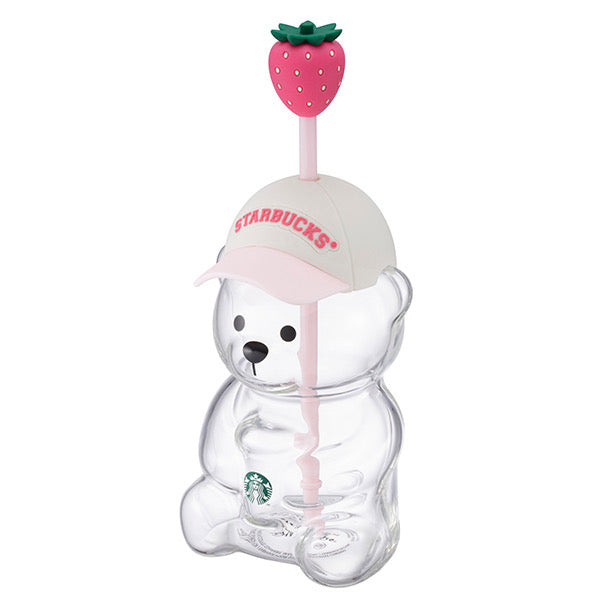 Starbucks Pink Bearista Glass Strawberry Cups