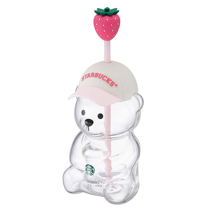 Starbucks Pink Bearista Glass Strawberry Cups